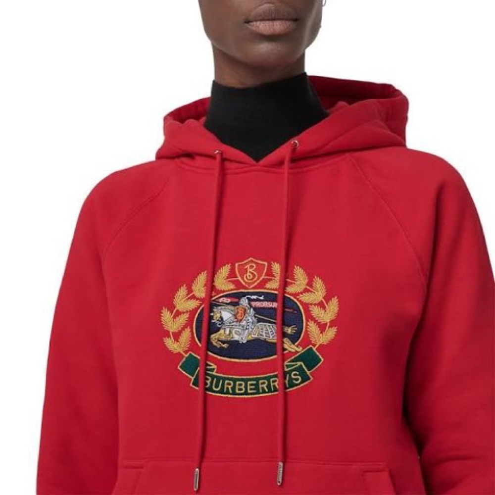 RED BURBERRY HOODIE